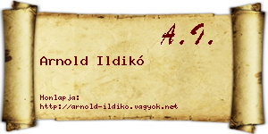 Arnold Ildikó névjegykártya