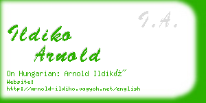 ildiko arnold business card